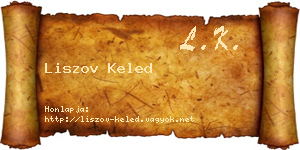 Liszov Keled névjegykártya